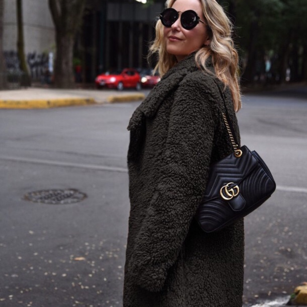 COPY - Black Sherpa Plush Teddy Faux Fur Coat